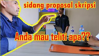 Dosen Milenial  Sidang Seminar Proposal Skripsi buka bukaan rahasia pertanyaan  Full Video [upl. by Somerville]