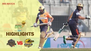 Dhaka Platoon vs Rajshahi Royals Highlights  3rd Match  Season 7  Bangabandhu BPL 201920 [upl. by Rodge]