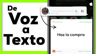 Como Transcribir una NOTA DE VOZ a TEXTO  notas de voz de whatsapp en iphone [upl. by Viole]