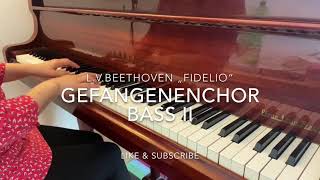 LvBeethoven Fidelio Gefangenenchor „O welche Lust“ for Bass2 to study Piano accompaniment [upl. by Assyl]