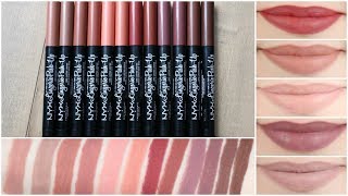 NYX Lip Lingerie Push Up Long Lasting Lipsticks  Lip Swatches Review amp Wear Test [upl. by Peti]