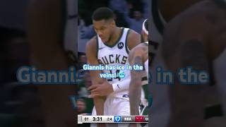 Giannis Antetokounmpo clutch 3 pointer nba giannisantetokounmpo [upl. by Yewed770]