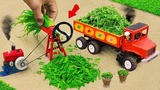 Diy diorama making mini grass chopping machine science project sancreator1 [upl. by Ileana]