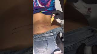 Navel piercings using Base Laboratories Piercing Aftercare Ensuring rapid and safe piercing healing [upl. by Arriec]