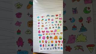 100 Handmade stickersHow to make handmade stickers at homeshorts [upl. by Nudnarb]