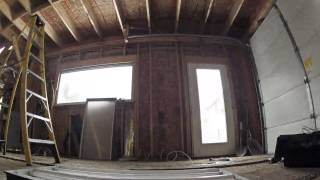 Installing a light and switch in the garage  81  My DIY Garage Build HD Time Lapse [upl. by Jobie435]