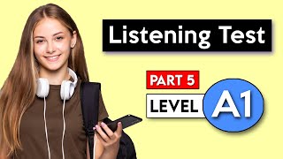 Easy English Listening Test  A1 Level for Beginners  Part 1 [upl. by Ultun]