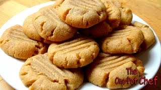 3 Ingredient Peanut Butter Cookies  One Pot Chef [upl. by Roid]