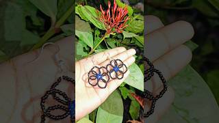 DIY FLOWER EARRINGS🌸ll PratibhaDIY lldiyearrings trending handmade youtubeshorts viralshort [upl. by Bj33]