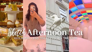 Best LONDON Afternoon tea in SKETCH  egg toilets  live violin orchestra  luxury dining experience [upl. by Snehpets]