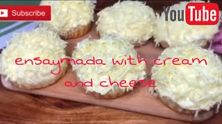 Ensaymada With Cream And Cheesebreadensaymadaofwkusinaclipcookingbaking [upl. by Arac]