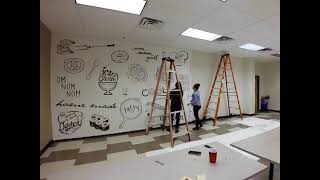 TimeLapse Office Mural Installation on EcoBella  Smooth [upl. by Elda]