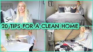 20 TIPS FOR A CLEAN HOME  HABITS FOR KEEPING A CLEAN HOUSE [upl. by Ball]