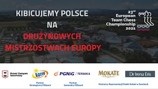 Drużynowe Mistrzostwa Europy w Szachach  Runda 7 POLSKA  NIEMCY [upl. by Elleval]