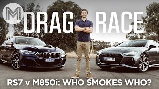 Audi RS7 vs BMW M850i DRAG RACE  MOTOR [upl. by Dodie]