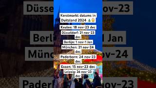 Dit zijn de kerstmarkt datums in Duitsland voor 2024 kerstmarkt kerst [upl. by Smitty20]