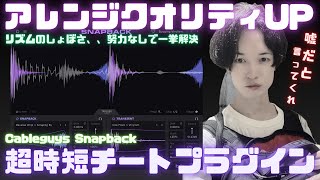 チート認定！一瞬でドラムクオリティを上げられる神プラグイン Cableguys 「Snapback」 [upl. by Huebner]