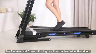 ANCHEER Folding Treadmill 325HP Automatic Incline Treadmill Walking Running Jogging Running [upl. by Fern]