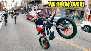 ELECTRIC DIRT BIKES ON A STUNT RIDE OUT [upl. by Micky]