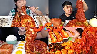 MUKBANGERS EATING TOO MUCH EXTREME SPICY KIMCHI🌶️🔥🥵🙀 [upl. by Najtsirk]