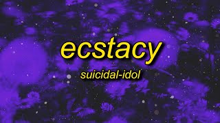 SUICIDALIDOL  ecstacy slowed lyrics  i just wanna be your sweetheart [upl. by Aisatna]