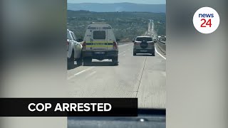 WATCH  Unprofessional cop arrested after being filmed driving negligently on N3 [upl. by Alah]