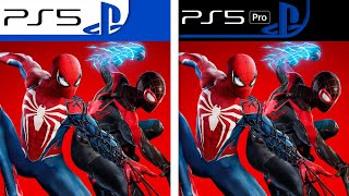 SpiderMan 2  PS5 vs PS5 Pro  Graphics Comparison  Analista De Bits [upl. by Hayouqes]