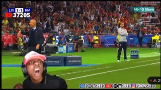 IShowSpeed Reacts To Gareth Bales Bicycle kick Agianst Liverpool In UCL 2018 Final [upl. by Karilynn]