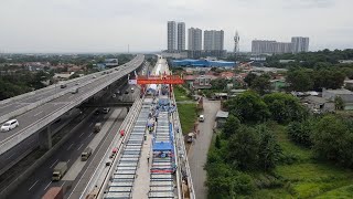 GLOBALink  First ballastless track slab laid in JakartaBandung High Speed Railway [upl. by Latsyc76]