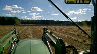 john deere 6140m bailing [upl. by Bowyer]