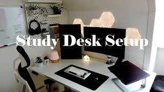 Study Desk Setup for Productivity 2024  Aesthetic Makeover ✨ Minimalist Workstation  Keyboard ASMR [upl. by Elreath]