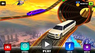 Limo Car stunt driving simulator 3d  impossible Car tracks stunts  android gameplay [upl. by Alyehc]