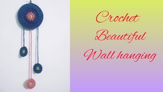 crochet beautiful wall hanging 😍 wall decoration floral wall decorationhome decor [upl. by Basham]