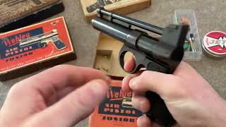 Shooting the Post War Webley Junior 177 Air Pistol [upl. by Novy]