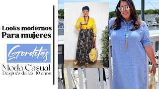 OUTFITS MODERNOS PARA MUJERES GORDITAS DE 40 50 Y 60 AÑOS SEÑORAS GORDITAS A LA MODA [upl. by Bowler]