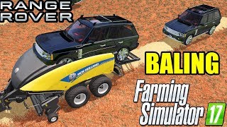 Farming Simulator 17   LUXURY CAR  RANGE ROVER BALING 🚙🚙🚙 [upl. by Damien]