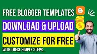 Free Blogger Templates  How To Download And Upload Free Blogger Template [upl. by Tnias]