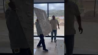 Fireplace Tile Installation Progress 48x48 diy tutorial tile fireplace construction tiling [upl. by Aitnuahs]