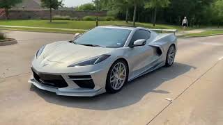 2021 Silver Flare C8 Corvette in Motion [upl. by Tattan]