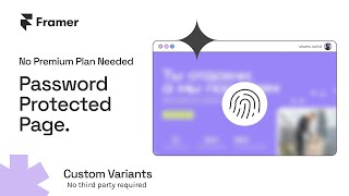 Framer Password Protection Page  Applicable in Free Plan [upl. by Haik]