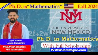 PhD in Mathematics in USA  Full Scholarship  New Mexico State University [upl. by Pfosi737]