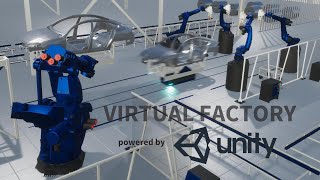 Virtual Factory  Unity Robot Simulation  ngen squared [upl. by Wicks]