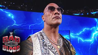 The Rock makes an earthshattering return and stares down everyone Bad Blood 2024 highlights [upl. by Farrington561]