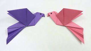 How To Make a Paper Bird Easy  Origami Bird instructions [upl. by Ayalahs]