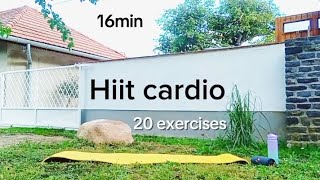 16 min hiit cardio workout  full body  No equipment [upl. by Dorsey]