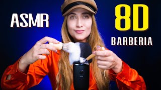 ASMR 8D  BARBERÍA Y PELUQUERÍA rasurado corte de barba y cabello  ASMR Español  Asmr with Sasha [upl. by Khalsa]