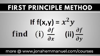 Partial Differentiation using First Principle method jonahemmanuel partialderivative [upl. by Halas949]