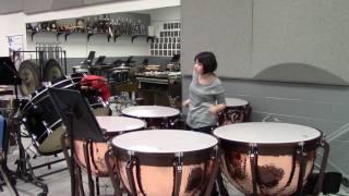 Etude 1 from Vic Firth Solo Timpanist performed by Gina Moy [upl. by Amesari]