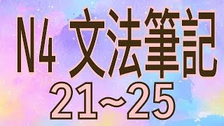 N4 文法筆記  文型2125  句型歸納  文法解析  JLPT  Japanese Grammar  日語學習  日文檢定 [upl. by Amias434]