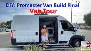 DIY Promaster Van Build Final  Van Tour [upl. by Aneeras]